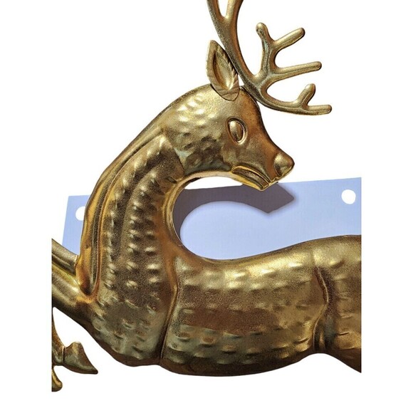 Metallic Leaping Deer Christmas Wall Décor Gold - Wondershop - Picture 4 of 9